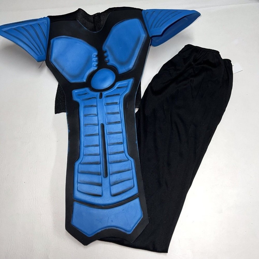 Boys Blue Ninja Halloween Costume Foam Chest Shield Pants L 10 12